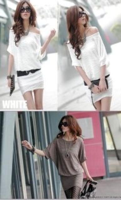 ゆるカジSexy着やせ効果抜群ウエストゴム入り美ライン♪オフショルドルマンTシャツ.チュニックワンピ ブラック < 女性ファッション  ゆるカジSexy着やせ効果抜群ウエストゴム入り美ライン♪オフショルドルマンTシャツ.チュニックワンピ ブラック < 女性ファッションの