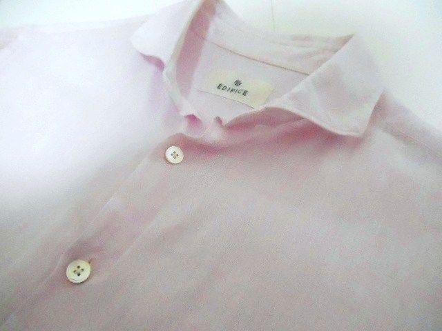 □EDIFICE/エディフィス 麻 シャツ/メンズ/S(38)☆ピンク < ブランド □EDIFICE/エディフィス 麻 シャツ/メンズ/S(38)☆ピンク < ブランドの