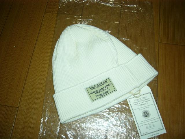 新品ラフアンドラゲッドROUGH AND RUGGEDビーニー白ワッフル < 男性ファッション  新品ラフアンドラゲッドROUGH AND RUGGEDビーニー白ワッフル  < 男性ファッションの