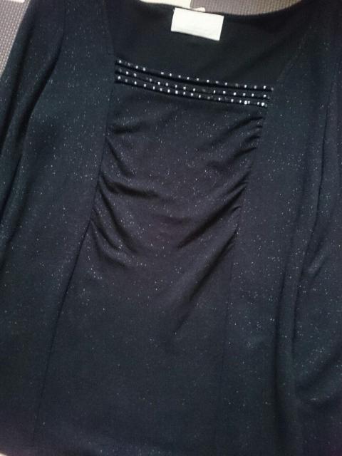 anySiS☆長袖トップス★ビーズ☆ギャザー★ブラック×ラメ☆ < 女性ファッション  anySiS☆長袖トップス★ビーズ☆ギャザー★ブラック×ラメ☆ < 女性ファッションの