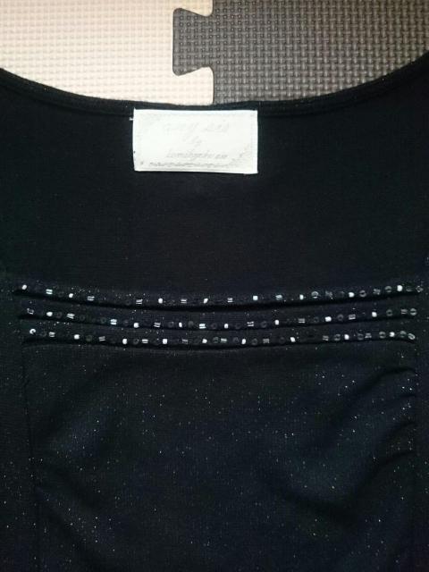 anySiS☆長袖トップス★ビーズ☆ギャザー★ブラック×ラメ☆ < 女性ファッション  anySiS☆長袖トップス★ビーズ☆ギャザー★ブラック×ラメ☆ < 女性ファッションの