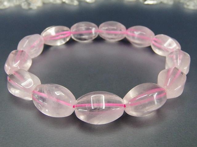 レア仕様ローズクォーツ六角形ブレスレット天然石恋愛運愛情運 < 女性アクセサリー/時計  レア仕様ローズクォーツ六角形ブレスレット天然石恋愛運愛情運 < 女性アクセサリー/時計の
