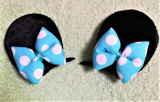 ミニーマウス★リボンヘアピン★水色★カチューシャやヘアバンドみたいに頭が痛くなりません★1秒でミニーマウスになれる♪ < おもちゃ  ミニーマウス★リボンヘアピン★水色★カチューシャやヘアバンドみたいに頭が痛くなりません★1秒でミニーマウスになれる♪  < おもちゃの