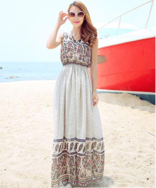 小花柄 レディース ロング丈 シフォン ワンピース フリーサイズ < 女性ファッション  小花柄 レディース ロング丈 シフォン ワンピース フリーサイズ  < 女性ファッションの