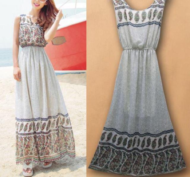 小花柄 レディース ロング丈 シフォン ワンピース フリーサイズ < 女性ファッション  小花柄 レディース ロング丈 シフォン ワンピース フリーサイズ < 女性ファッションの