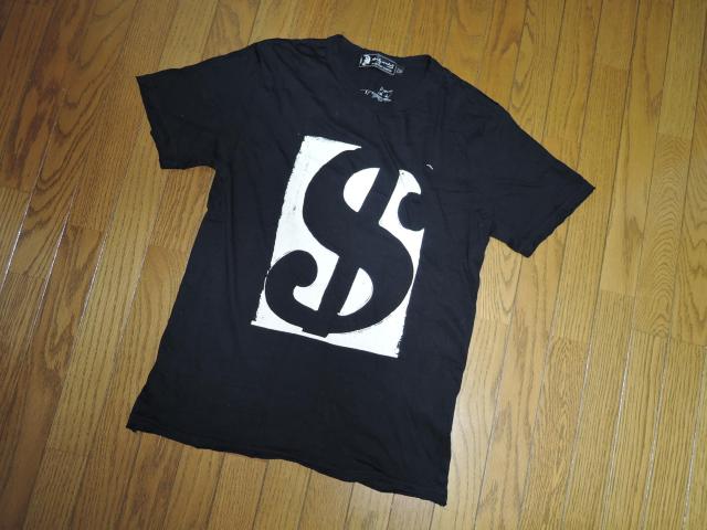 HYSTERIC GLAMOUR × ANDY Worhol カットソー S 黒 $柄 Tシャツ ヒステリックグラマー < ブランド HYSTERIC GLAMOUR × ANDY Worhol カットソー S 黒 $柄 Tシャツ ヒステリックグラマー < ブランドの