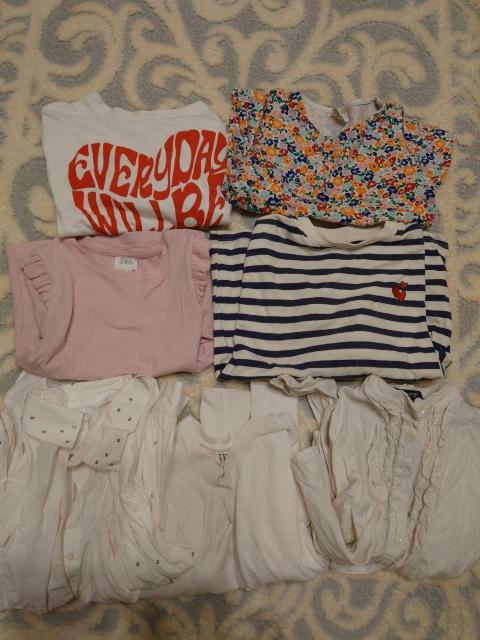 キッズZARAH&М半袖Tシャツ長袖ブラウスバーバリー白カーディガン122サイズ < キッズ/ベビー  キッズZARAH&М半袖Tシャツ長袖ブラウスバーバリー白カーディガン122サイズ  < キッズ/ベビーの