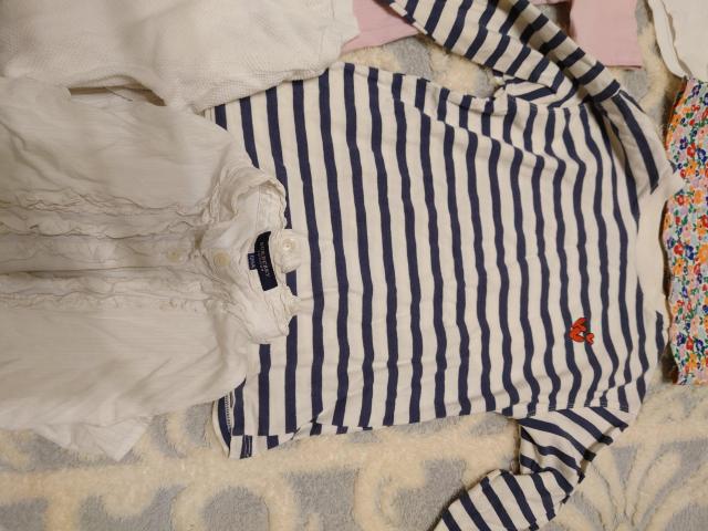 キッズZARAH&М半袖Tシャツ長袖ブラウスバーバリー白カーディガン122サイズ < キッズ/ベビー  キッズZARAH&М半袖Tシャツ長袖ブラウスバーバリー白カーディガン122サイズ < キッズ/ベビーの