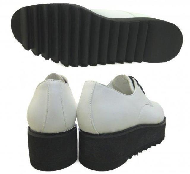 1円~C445新品Love Hunterシャークソール厚底プレーントゥ/オックスフォードシューズ25.5a白♂ < 男性ファッション 1円~C445新品Love Hunterシャークソール厚底プレーントゥ/オックスフォードシューズ25.5a白♂ < 男性ファッションの