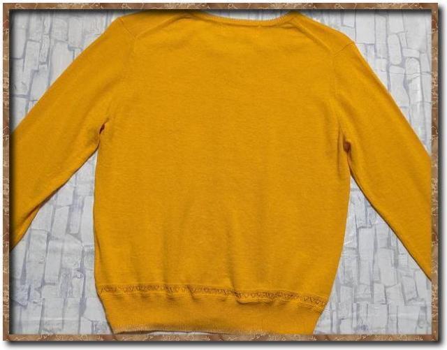 スーナウーナ 綿麻7分袖ニットカーディガン 黄 < ブランド スーナウーナ 綿麻7分袖ニットカーディガン 黄 < ブランドの