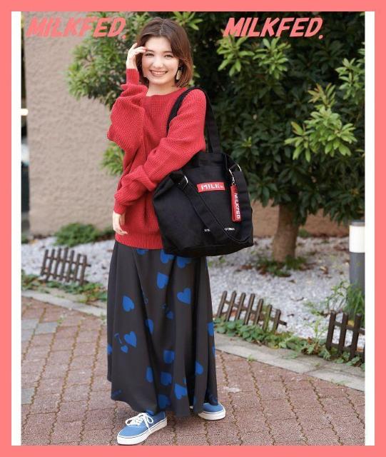 ☆ミルクフェド☆超美品♪キャンバスロゴ2wayビッグトートショルダーバッグ黒☆ < ブランド ☆ミルクフェド☆超美品♪キャンバスロゴ2wayビッグトートショルダーバッグ黒☆ < ブランドの