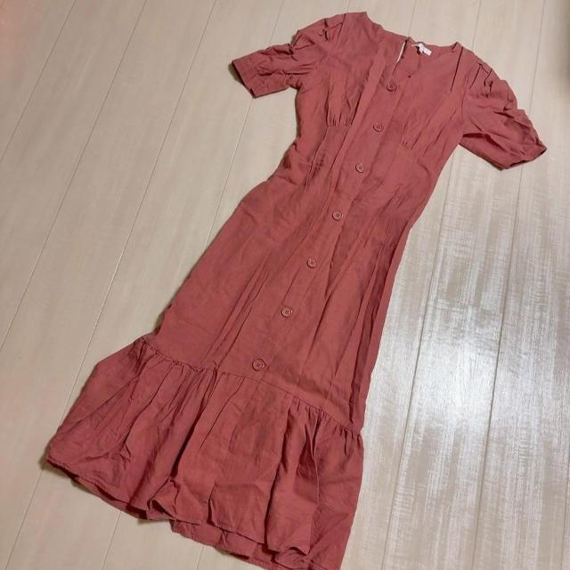 ◆rienda/リエンダ◆リネンマーメイドワンピース★ピンクS*秋冬コーデ*美品♪ < ブランド  ◆rienda/リエンダ◆リネンマーメイドワンピース★ピンクS*秋冬コーデ*美品♪ < ブランドの