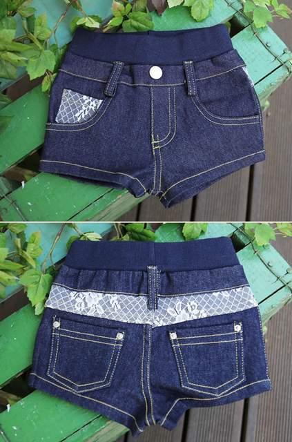 女の子☆レース付デニムショートパンツ < キッズ/ベビー 女の子☆レース付デニムショートパンツ < キッズ/ベビーの