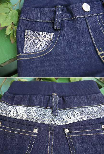 女の子☆レース付デニムショートパンツ < キッズ/ベビー 女の子☆レース付デニムショートパンツ < キッズ/ベビーの
