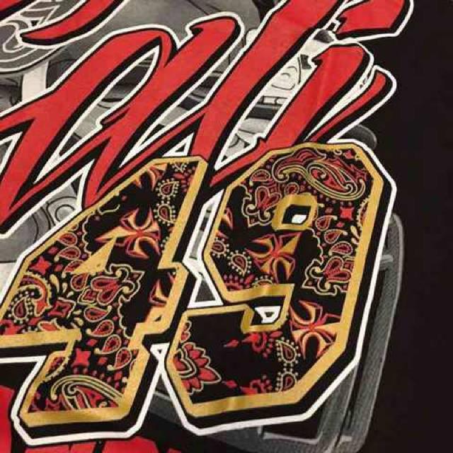 LA直輸入黒ブラック デザインプリントTシャツサイズXL R16 < 男性ファッション LA直輸入黒ブラック デザインプリントTシャツサイズXL R16 < 男性ファッションの