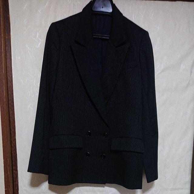 ストライプヘリンボーンダブルジャケット11号 ウール100% レディースジャケット 昭和レトロ ダークグレー ピークドラペル < 女性ファッション ストライプヘリンボーンダブルジャケット11号 ウール100% レディースジャケット 昭和レトロ ダークグレー ピークドラペル < 女性ファッションの