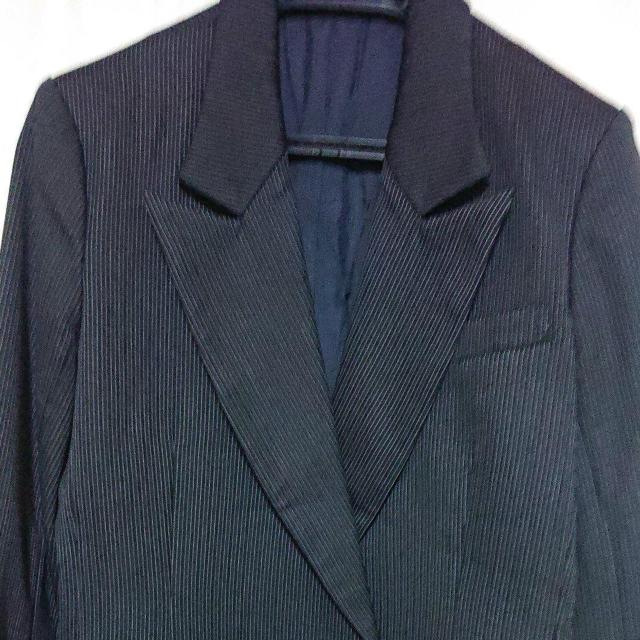 ストライプヘリンボーンダブルジャケット11号 ウール100% レディースジャケット 昭和レトロ ダークグレー ピークドラペル < 女性ファッション ストライプヘリンボーンダブルジャケット11号 ウール100% レディースジャケット 昭和レトロ ダークグレー ピークドラペル < 女性ファッションの