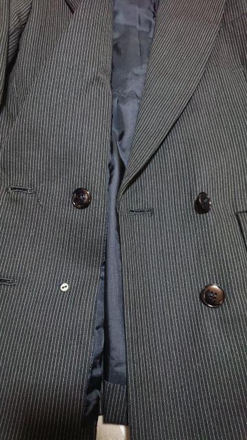 ストライプヘリンボーンダブルジャケット11号 ウール100% レディースジャケット 昭和レトロ ダークグレー ピークドラペル < 女性ファッション ストライプヘリンボーンダブルジャケット11号 ウール100% レディースジャケット 昭和レトロ ダークグレー ピークドラペル < 女性ファッションの