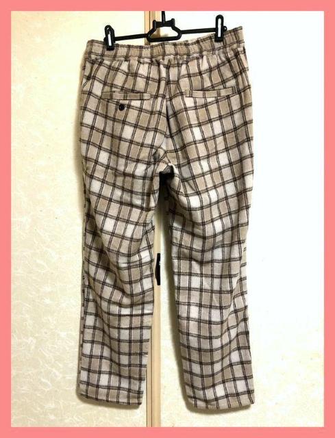 ☆Me lan cleuge☆超美品☆足長美脚♪シャギーチェックシェフパンツL☆BE < 女性ファッション ☆Me lan cleuge☆超美品☆足長美脚♪シャギーチェックシェフパンツL☆BE < 女性ファッションの