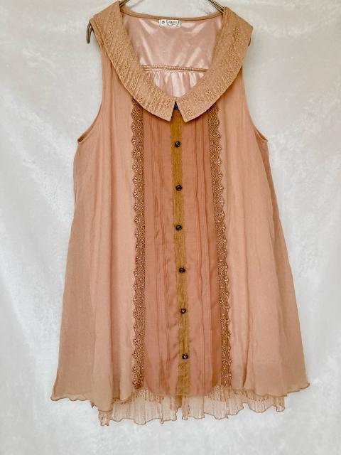 axes femme アクシーズ ノースリ レース襟 Aライン チュニック ワンピース M N2m < ブランド  axes femme アクシーズ ノースリ レース襟 Aライン チュニック ワンピース M N2m  < ブランドの