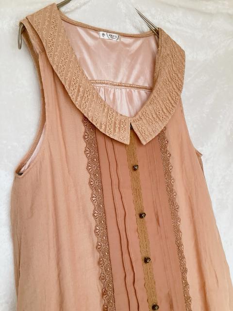 axes femme アクシーズ ノースリ レース襟 Aライン チュニック ワンピース M N2m < ブランド  axes femme アクシーズ ノースリ レース襟 Aライン チュニック ワンピース M N2m < ブランドの