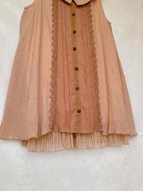axes femme アクシーズ ノースリ レース襟 Aライン チュニック ワンピース M N2m < ブランド  axes femme アクシーズ ノースリ レース襟 Aライン チュニック ワンピース M N2m < ブランドの