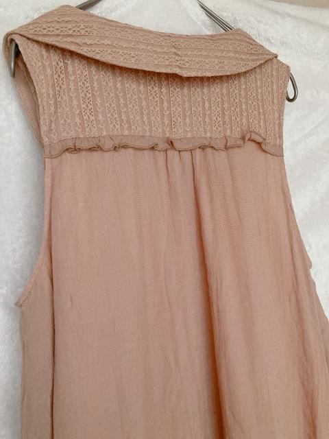 axes femme アクシーズ ノースリ レース襟 Aライン チュニック ワンピース M N2m < ブランド  axes femme アクシーズ ノースリ レース襟 Aライン チュニック ワンピース M N2m < ブランドの