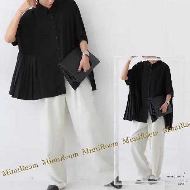 【Free/〜3L4L】プリーツ切替&ドルマンスリーブ シャツチュニック < 女性ファッション 【Free/〜3L4L】プリーツ切替&ドルマンスリーブ シャツチュニック < 女性ファッションの