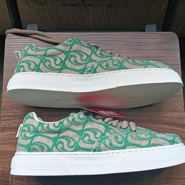 新品 25.5cm メンズ スニーカー シューズ 靴 グリーン 男女兼用 < 男性ファッション  新品 25.5cm メンズ スニーカー シューズ 靴 グリーン 男女兼用 < 男性ファッションの