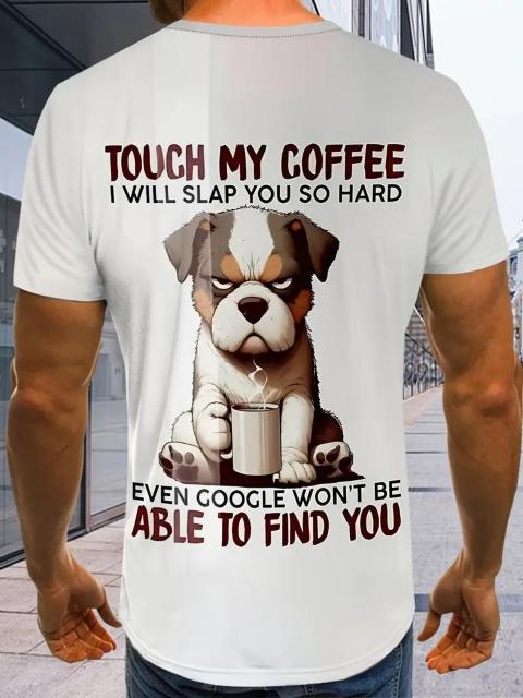 爆ヤス価格990円★メンズ 3D 面白い犬プリント Tシャツ - 半袖 USAサイズS(日本サイズL相当)白 < 男性ファッション 爆ヤス価格990円★メンズ 3D 面白い犬プリント Tシャツ - 半袖 USAサイズS(日本サイズL相当)白 < 男性ファッションの