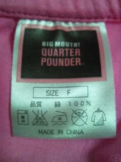マクドナルド クオーター パウンダー キャンペーン Tシャツ ピンク フリーサイズ ブルーバード < 男性ファッション  マクドナルド クオーター パウンダー キャンペーン Tシャツ ピンク フリーサイズ ブルーバード < 男性ファッションの