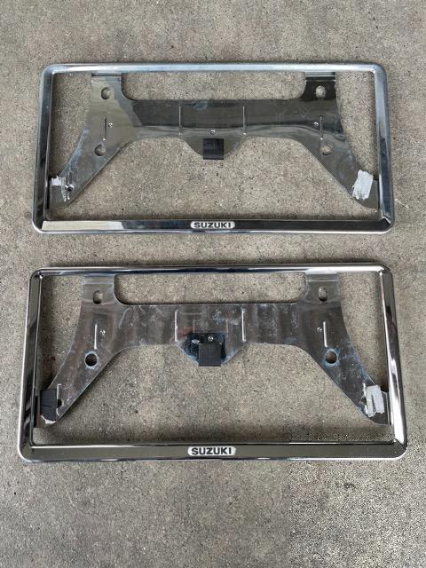 SUZUKI純正オプションメッキナンバーフレーム1台セット!A < 自動車/バイク SUZUKI純正オプションメッキナンバーフレーム1台セット!A < 自動車/バイク