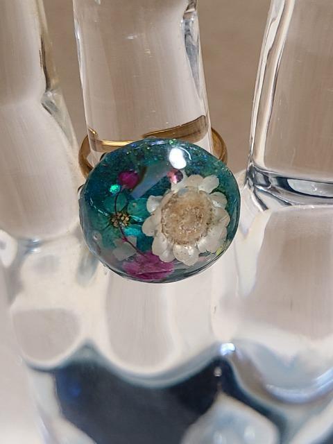 送料無料/陶器釜で作ったプリザーブドフラワー入りリング/フリーサイズ@ < 男性アクセサリー/時計  送料無料/陶器釜で作ったプリザーブドフラワー入りリング/フリーサイズ@  < 男性アクセサリー/時計の