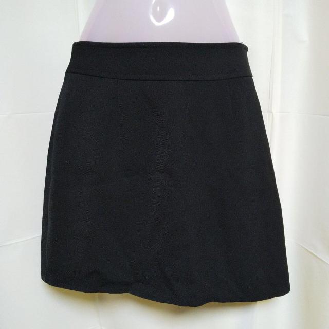 BYE-BYE後ろリボンウール半袖(黒)&台形スカート★中古品 BLACK < 女性ファッション  BYE-BYE後ろリボンウール半袖(黒)&台形スカート★中古品 BLACK < 女性ファッションの