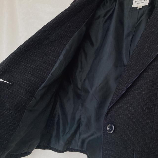 persodea ツイード テーラード ジャケット ネイビー 11号 フォーマル N2m < 女性ファッション persodea ツイード テーラード ジャケット ネイビー 11号 フォーマル N2m < 女性ファッションの