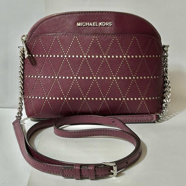 MICHAEL KORS マイケルコース チェーン ミニ ショルダーバッグ レザー ボルドー レディース < ブランド MICHAEL KORS マイケルコース チェーン ミニ ショルダーバッグ レザー ボルドー レディース < ブランドの