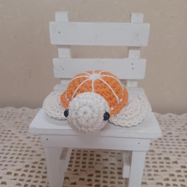 ☆Hand made☆ 海ガメちゃんBaby *オレンジ*あみぐるみ < ペット/手芸/園芸 ☆Hand made☆ 海ガメちゃんBaby *オレンジ*あみぐるみ < ペット/手芸/園芸の