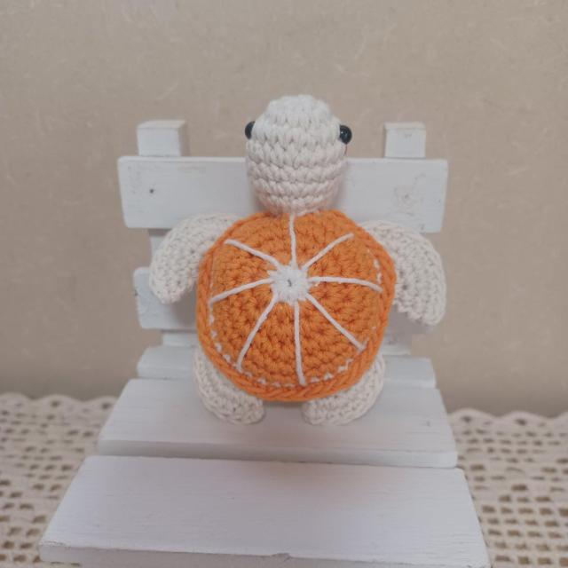 ☆Hand made☆ 海ガメちゃんBaby *オレンジ*あみぐるみ < ペット/手芸/園芸 ☆Hand made☆ 海ガメちゃんBaby *オレンジ*あみぐるみ < ペット/手芸/園芸の