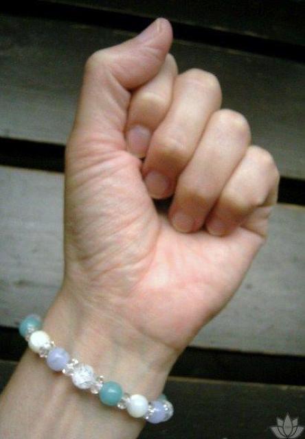 アマゾナイトxブルーレースxマザーオブパールxクラック水晶 < 女性アクセサリー/時計  アマゾナイトxブルーレースxマザーオブパールxクラック水晶 < 女性アクセサリー/時計の