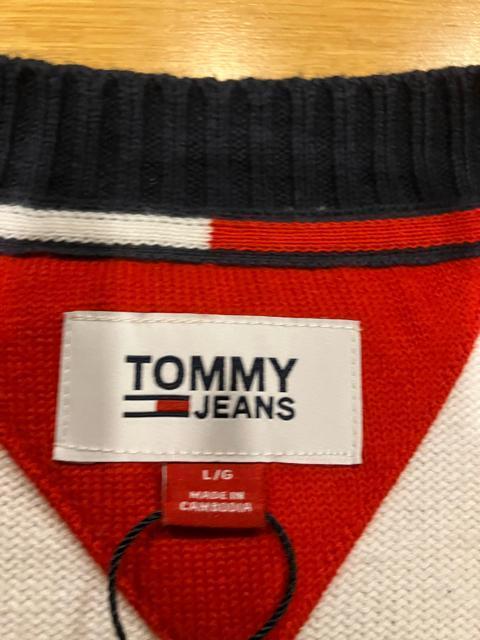 TOMMY JEANS トリコロールカーディガン  大きいsize L→XL位  トミーヒルフィガー < ブランド  TOMMY JEANS トリコロールカーディガン  大きいsize L→XL位  トミーヒルフィガー < ブランドの