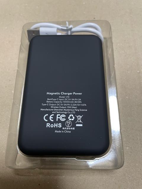 ���o�C���o�b�e���[ MagSafe�Ή� 10000mAh ���C�����X�[�d�}�O�l�b�g�� �}�O�Z�[�t�[�d�� 2�䓯���[�dPSE��K�� �� �Ɠd/AV�� 