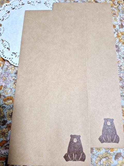 お裾分け☆くまさん縦長封筒2枚☆ < インテリア/ライフ お裾分け☆くまさん縦長封筒2枚☆ < インテリア/ライフの