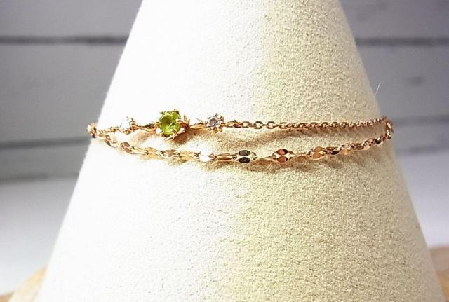 激安良品★正規品 美品 4℃ ヨンドシー シルバー ピンクゴールドコーティング 2連ブレスレット ペリドット/CZ < ブランド 激安良品★正規品 美品 4℃ ヨンドシー シルバー ピンクゴールドコーティング 2連ブレスレット ペリドット/CZ < ブランドの