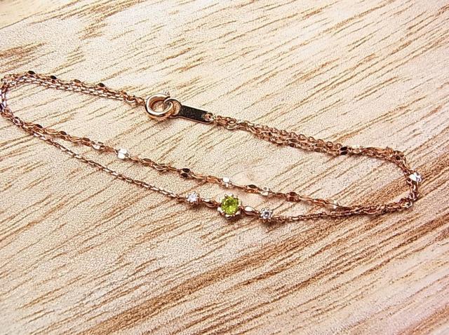 激安良品★正規品 美品 4℃ ヨンドシー シルバー ピンクゴールドコーティング 2連ブレスレット ペリドット/CZ < ブランド 激安良品★正規品 美品 4℃ ヨンドシー シルバー ピンクゴールドコーティング 2連ブレスレット ペリドット/CZ < ブランドの