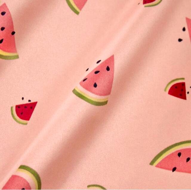 GU Pink スイカ柄 半袖 サテン ルームウェア 部屋着 パジャマ ショート < 女性ファッション GU Pink スイカ柄 半袖 サテン ルームウェア 部屋着 パジャマ ショート < 女性ファッションの