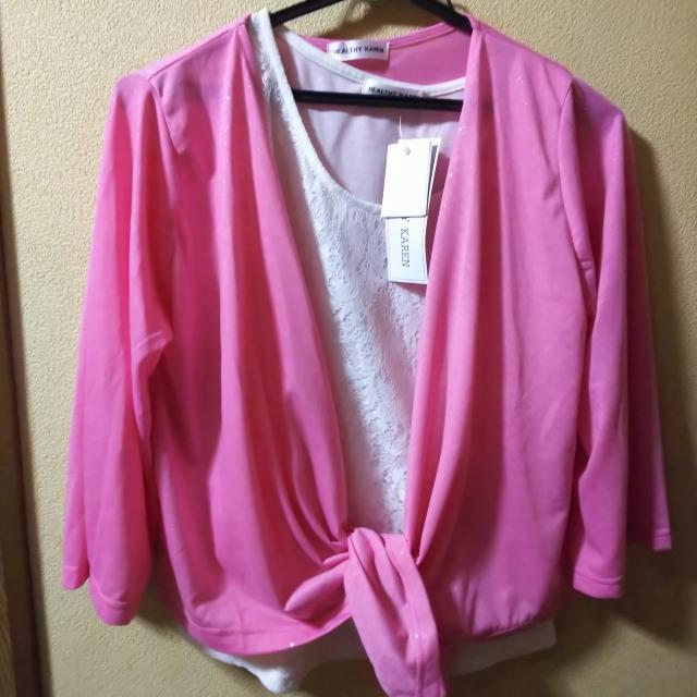 HELTHY KAREN★ラメ七分袖アンサンブル/M < 女性ファッション  HELTHY KAREN★ラメ七分袖アンサンブル/M  < 女性ファッションの