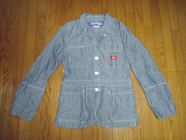 JUNYA WATANABE MANジュンヤワタナベ×Dickiesディッキーズ ワークジャケットSSヒッコリー再構築カバーオール < ブランド  JUNYA WATANABE MANジュンヤワタナベ×Dickiesディッキーズ ワークジャケットSSヒッコリー再構築カバーオール  < ブランドの