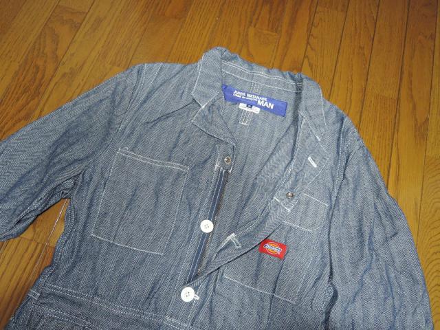 JUNYA WATANABE MANジュンヤワタナベ×Dickiesディッキーズ ワークジャケットSSヒッコリー再構築カバーオール < ブランド  JUNYA WATANABE MANジュンヤワタナベ×Dickiesディッキーズ ワークジャケットSSヒッコリー再構築カバーオール < ブランドの
