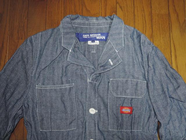 JUNYA WATANABE MANジュンヤワタナベ×Dickiesディッキーズ ワークジャケットSSヒッコリー再構築カバーオール < ブランド  JUNYA WATANABE MANジュンヤワタナベ×Dickiesディッキーズ ワークジャケットSSヒッコリー再構築カバーオール < ブランドの