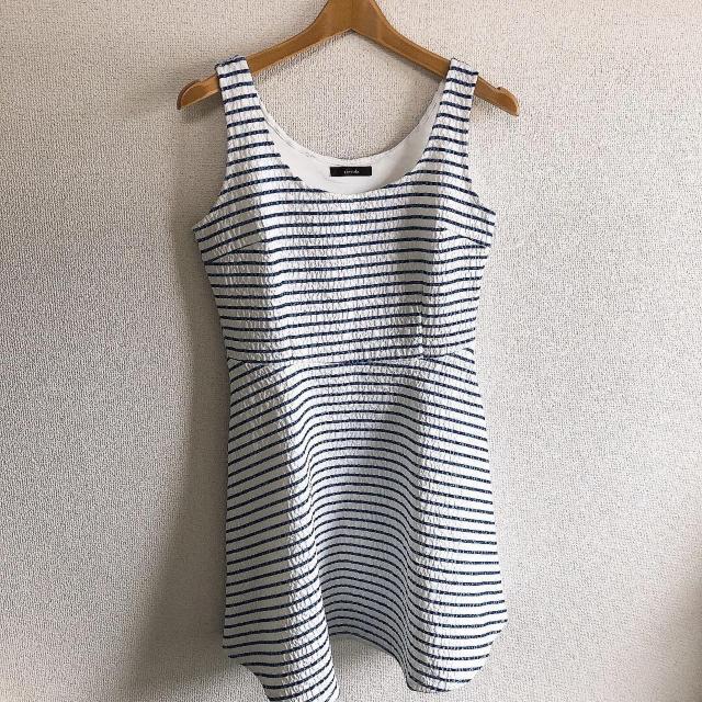 ◆rienda/リエンダ◆ボーダーミニワンピース★ホワイト×ブルーM*美品♪リゾートコーデ < ブランド  ◆rienda/リエンダ◆ボーダーミニワンピース★ホワイト×ブルーM*美品♪リゾートコーデ  < ブランドの
